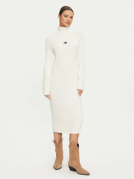 náhled Tommy Jeans dámské bílé úpletové šaty