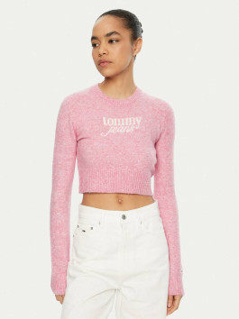 náhled Tommy Jeans dámský růžový svetr