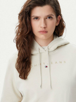 náhled Tommy Jeans dámská béžová mikina