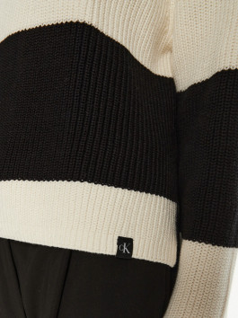 náhled Calvin Klein černobílý pruhovaný svetr