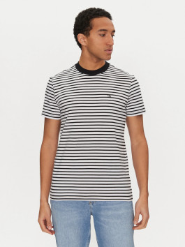 náhled Calvin Klein pánské černobílé pruhované tričko