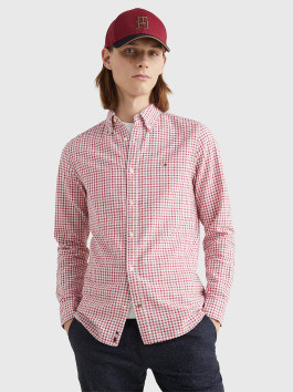 náhled Tommy Hilfiger pánská červená kostkovaná košile