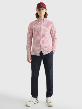 náhled Tommy Hilfiger pánská červená kostkovaná košile