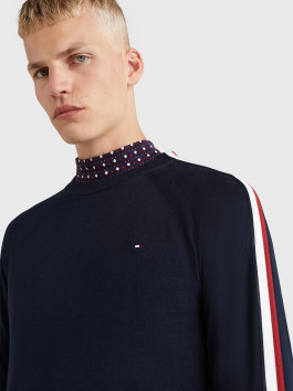 náhled Tommy Hilfiger pánský tmavě modrý svetr Global stripe