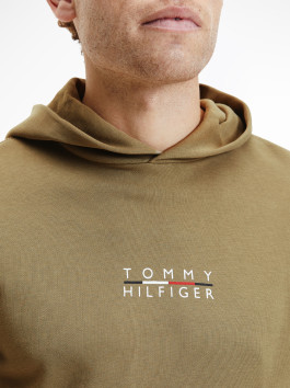 náhled Tommy Hilfiger pánská khaki mikina Square logo