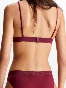 náhled Calvin Klein dámská vínová plavková podprsenka