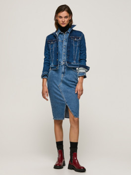 náhled Pepe Jeans dámská tmavě modrá džínová bunda Core