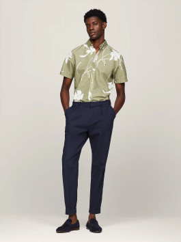 náhled Tommy Hilfiger pánská khaki košile s krátkým rukávem