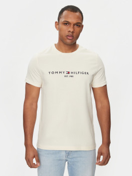 náhled Tommy Hilfiger pánské krémové triko Logo