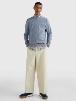 náhled Tommy Hilfiger pánský modrý svetr Mouline