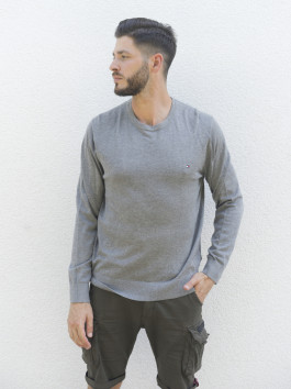 náhled Tommy Hilfiger pánský šedý svetr