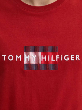 náhled Tommy Hilfiger pánské tmavě červené tričko