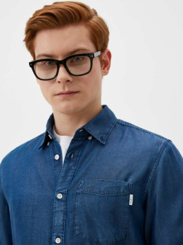 náhled Pepe Jeans pánská modrá košile Petri