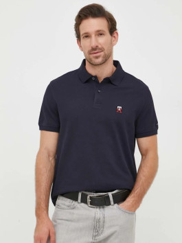 náhled Tommy Hilfiger pánské tmavě modré polo tričko.