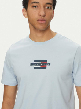 náhled Tommy Hilfiger pánské světle modré tričko Flag