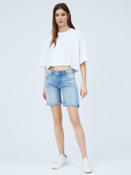 náhled Pepe Jeans dámské modré džínové šortky Poppy