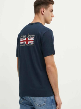 náhled Pepe Jeans pánské modré tričko Alfie