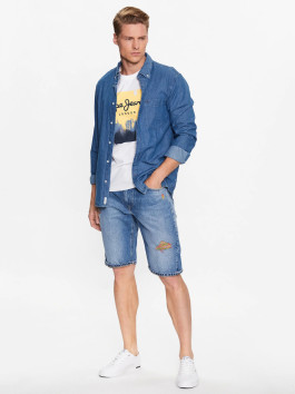 náhled Pepe Jeans pánské modré džínové šortky