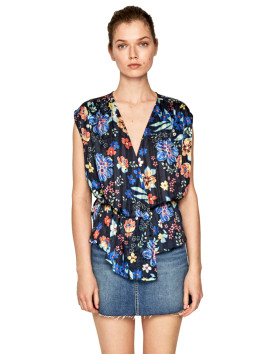 náhled Pepe Jeans dámský tmavě modrý vzorovaný top Amaia