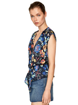 náhled Pepe Jeans dámský tmavě modrý vzorovaný top Amaia