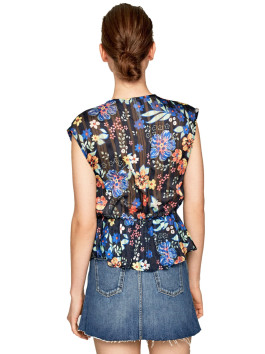 náhled Pepe Jeans dámský tmavě modrý vzorovaný top Amaia