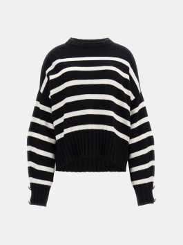 náhled Guess dámský černý pruhovaný svetr