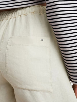 náhled Tommy Hilfiger dámské béžové lněné kraťasy