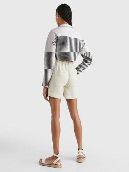 náhled Tommy Hilfiger dámské béžové lněné kraťasy