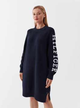 náhled Tommy Hilfiger dámské modré úpletové šaty