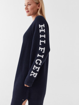 náhled Tommy Hilfiger dámské modré úpletové šaty