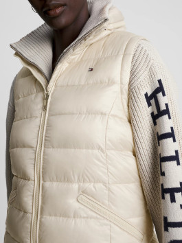 náhled Tommy Hilfiger dámská béžová prošívaná vesta