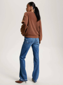 náhled Tommy Hilfiger dámský hnědý vlněný svetr