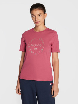 náhled Tommy Hilfiger dámské malinové tričko