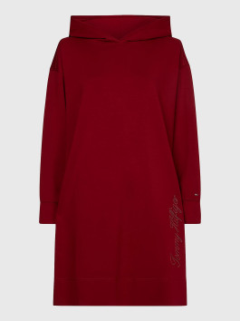 náhled Tommy Hilfiger dámské bordo šaty s kapucí