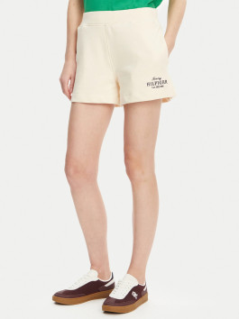 náhled Tommy Hilfiger dámské krémové teplákové šortky