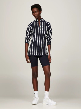 náhled Tommy Hilfiger dámský tmavě modrý svetr se vzorem