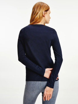náhled Tommy Hilfiger dámské tmavě modré tričko s dlouhým rukávem