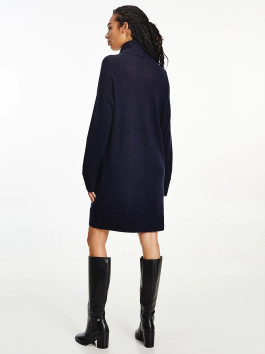 náhled Tommy Hilfiger dámské modré pletené šaty Softwool