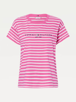 náhled Tommy Hilfiger dámské růžové pruhované tričko
