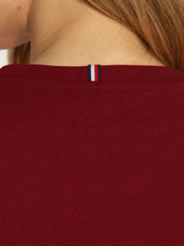 náhled Tommy Hilfiger dámské vínové tričko