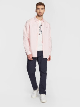 náhled Tommy Jeans pánská růžová košile