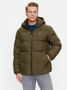 náhled Tommy Jeans pánská zelená zimní bunda