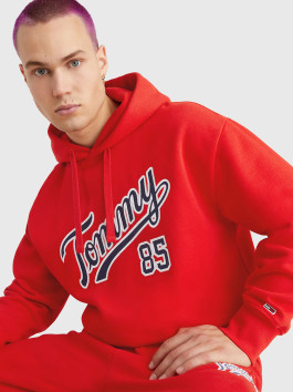 náhled Tommy Jeans pánská červená mikina COLLEGE 85
