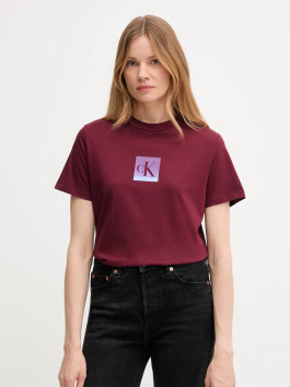 náhled Calvin Klein dámské vínové tričko
