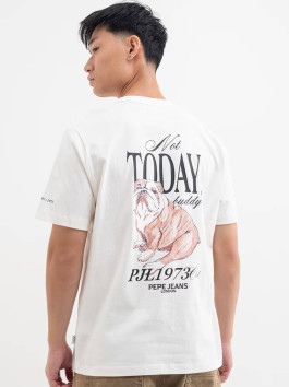 náhled Pepe Jeans pánské krémové tričko