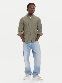 náhled Tommy Jeans pánská khaki zelená košile