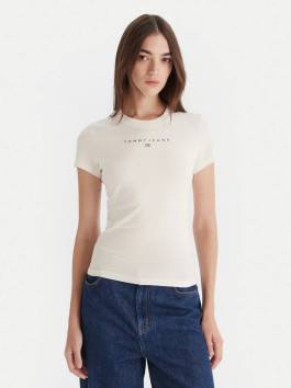 náhled Tommy Jeans dámské krémové tričko