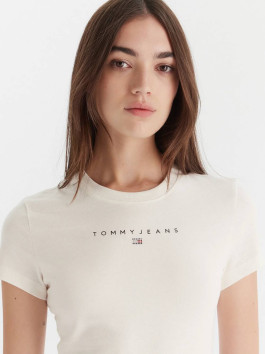 náhled Tommy Jeans dámské krémové tričko