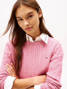 náhled Tommy Jeans dámský růžový svetr