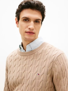 náhled Tommy Hilfiger pánský béžový svetr